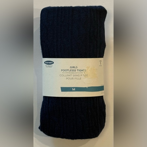 Old Navy Blue Cable Knit Tights, Size M - Picture 1 of 2